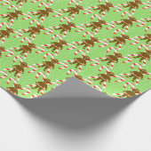 Gingerbrei Men & Candy Weihnachtswrapping Paper Geschenkpapier (Ecke)