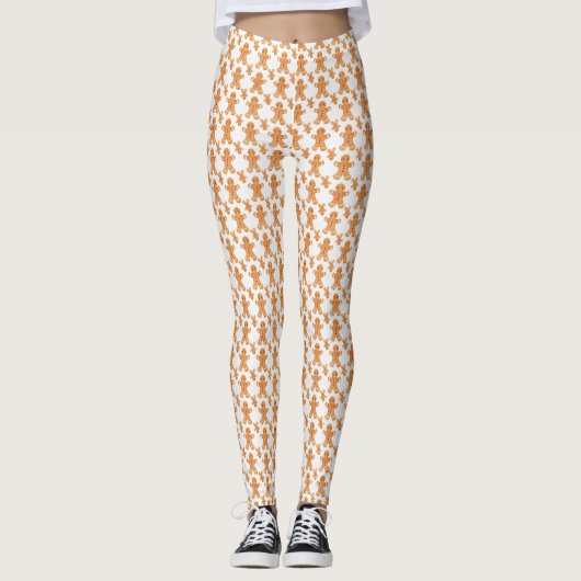 Gingerbrei Men Christmas Holiday Leggings (Vorderseite)