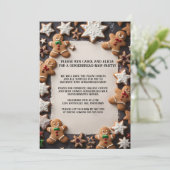 Gingerbrei Men Christmas Party Einladung (Stehend Vorderseite)