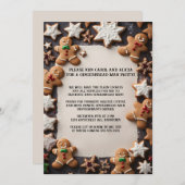 Gingerbrei Men Christmas Party Einladung (Vorne/Hinten)