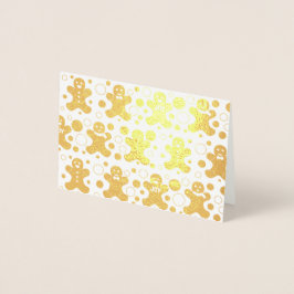 Gingerbrei Men Grußkarte Folienkarte