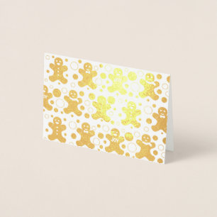 Gingerbrei Men Grußkarte Folienkarte