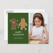Gingerbrei Men Holiday Foto Postkarte (Vorne/Hinten)