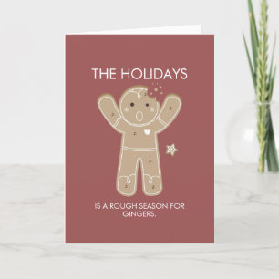Gingerbrei Men Holiday Grußkarte Feiertagskarte