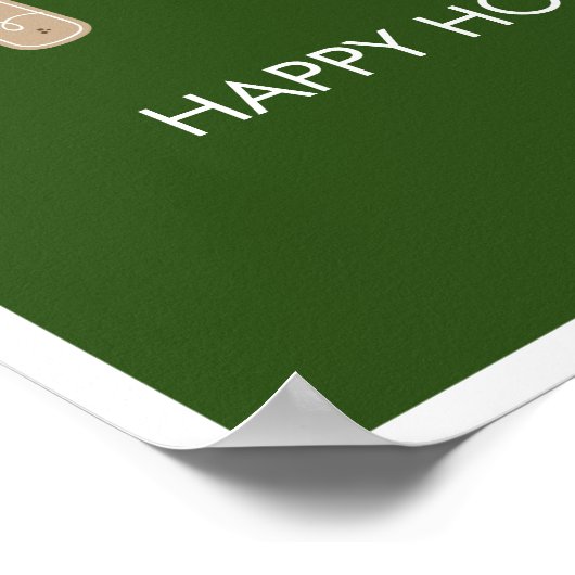 Gingerbrei Men Holiday Poster Print (Ecke)