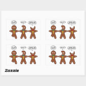 Gingerbrei Men My Leg Hurts Holiday Rectangle S Rechteckiger Aufkleber (Blatt)