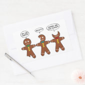 Gingerbrei Men My Leg Hurts Holiday Rectangle S Rechteckiger Aufkleber (Umschlag)