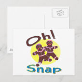 Gingerbrei Men Oh Snap Postkarte (Vorne/Hinten)