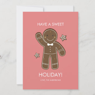 Gingerbrei Men Sweet Holiday Card Feiertagskarte