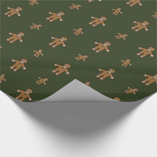 Gingerbrei Men Wrapping Paper Geschenkpapier (Ecke)