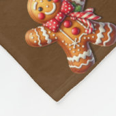 Gingerbrei Men zu Weihnachten auf Rich Dark Brown Fleecedecke (Ecke)