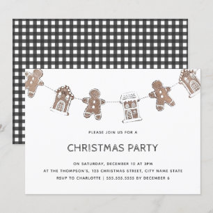 Gingerbrei Modernes, kühnes Weihnachtsfest Party H Einladung