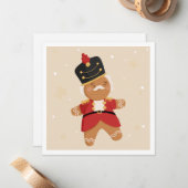 Gingerbrei Nutcracker Weihnachtskarte Mitteilungskarte (Vorderseite/Rückseite Beispiel)