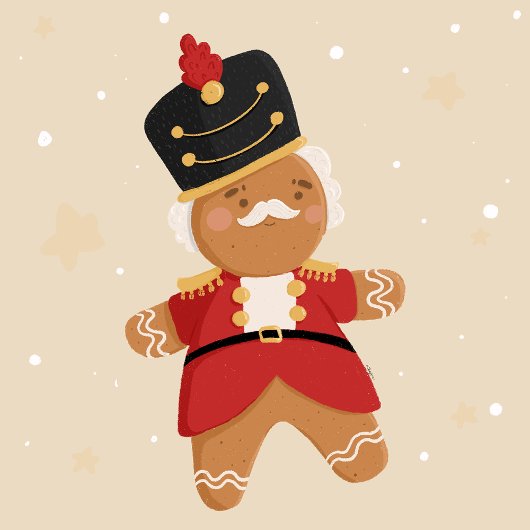 Gingerbrei Nutcracker Weihnachtskarte Mitteilungskarte