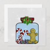 Gingerbrei Personalisierte Weihnachtskarte Feiertagskarte (Vorne/Hinten)