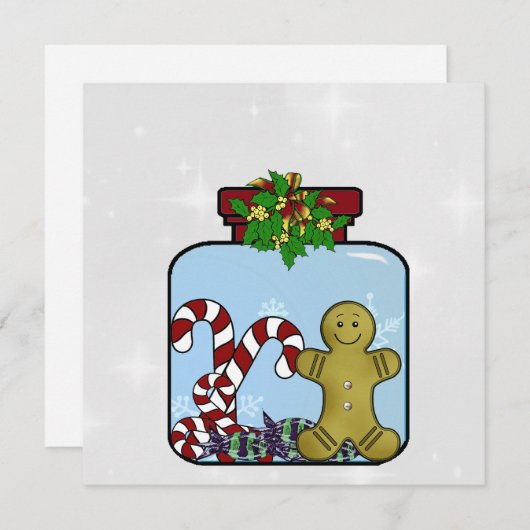 Gingerbrei Personalisierte Weihnachtskarte Feiertagskarte (Vorne/Hinten)