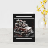 Gingerbrei SUV Weihnachten Karte (Gelbe Blume)