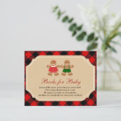 Gingerbrei Weihnachtsbücher für Baby Einladungspostkarte (Stehend Vorderseite)