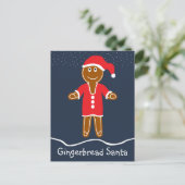 Gingerbrei Weihnachtsfeiertag Postkarte (Stehend Vorderseite)