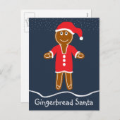 Gingerbrei Weihnachtsfeiertag Postkarte (Vorne/Hinten)