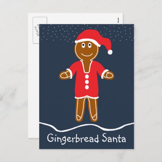 Gingerbrei Weihnachtsfeiertag Postkarte (Vorne/Hinten)