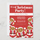 Gingerbrei Weihnachtsfest - Party Einladung (Vorderseite)