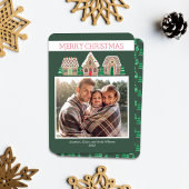 Gingerbrei Weihnachtsfotokarte für Familie Feiertagskarte