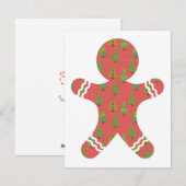 Gingerbrei Weihnachtskarte Feiertagskarte (Vorne/Hinten)