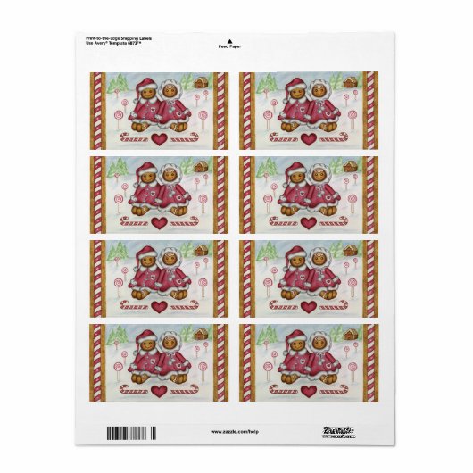 Gingerbrei Weihnachtsmarken (Vorne)