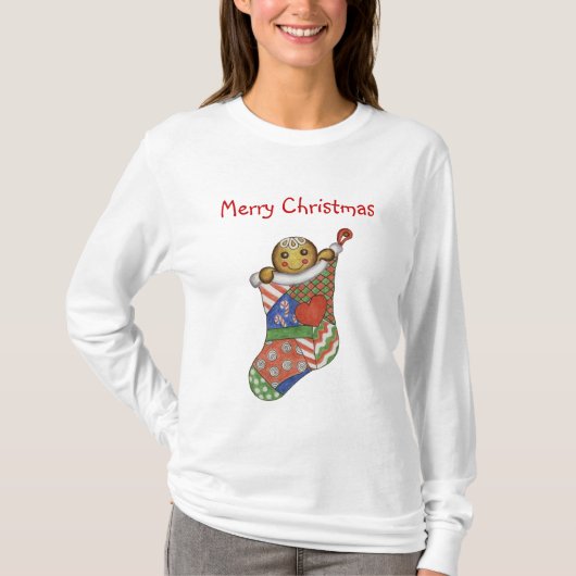 Gingerbrei Weihnachtsweihnachtsbaum T - Shirt (Vorderseite)