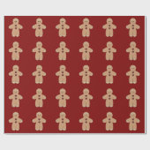 Gingerbrei Weihnachtswrapping Geschenkpapier (Flach)