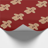 Gingerbrei Weihnachtswrapping Geschenkpapier (Ecke)