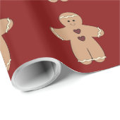 Gingerbrei Weihnachtswrapping Geschenkpapier (Rolleneckpunkt)