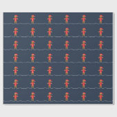 Gingerbrei Weihnachtswrapping Paper Geschenkpapier (Flach)