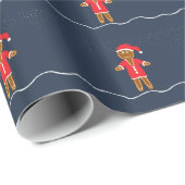 Gingerbrei Weihnachtswrapping Paper Geschenkpapier (Rolleneckpunkt)