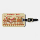 Gingerbrei Xmas Dampfzug Gepäckmarke Gepäckanhänger (Vorderseite horizontal)