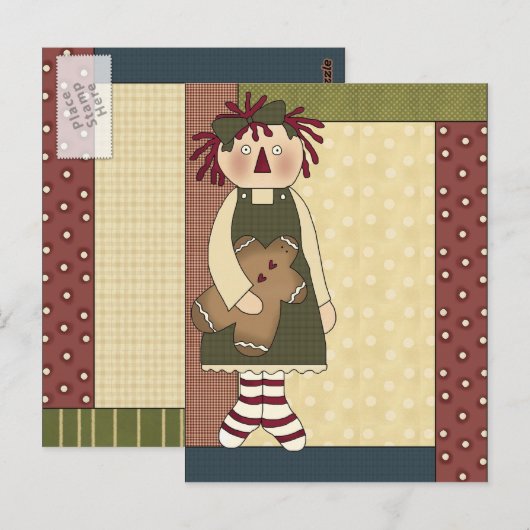 Gingerbret Delights Postkarte (Vorne/Hinten)