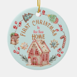 Gingerbret Wünsche: Neuer Zuhause & Name Cookie Wr Keramik Ornament