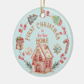 Gingerbret Wünsche: Neuer Zuhause & Name Cookie Wr Keramik Ornament (Links)