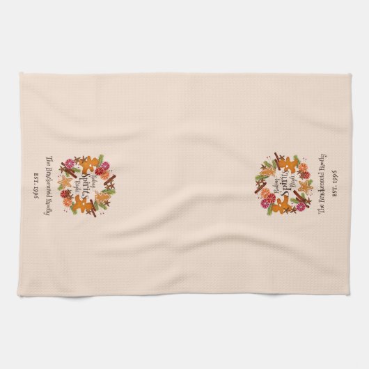 Gingerbrett Citrus Gewürz Kraath Weihnachtsfeierta Geschirrtuch (Horizontal)