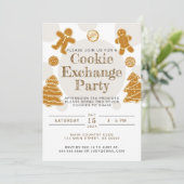 Gingerbrett Cookie Exchange-Party Einladung (Stehend Vorderseite)