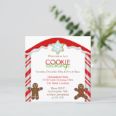 Gingerbrett Cookie Exchange-Party Einladung (Stehend Vorderseite)