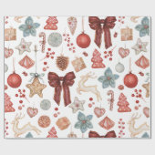 Gingerbrett Dreams Wrapping Paper Geschenkpapier (Flach)