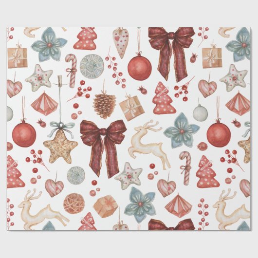 Gingerbrett Dreams Wrapping Paper Geschenkpapier (Flach)