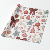 Gingerbrett Dreams Wrapping Paper Geschenkpapier (Ungerollt)