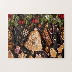 Gingerbrett Für Weihnachten Party Jigsaw Puzzle