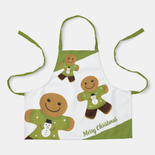 Gingerbrett Green Sweater Holiday Weihnachtsfeiert Schürze