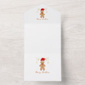 Gingerbrett Grüße Weihnachten All In One Einladung (Innen)