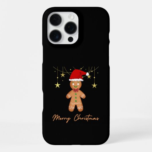 Gingerbrett Grüße Weihnachten iPhone Hülle (Rückseite)