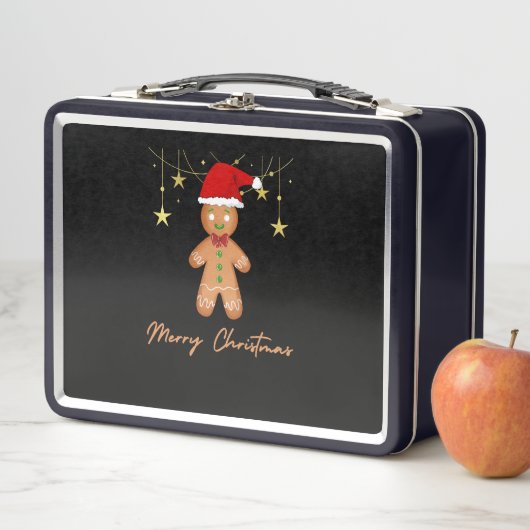 Gingerbrett Grüße Weihnachten Metall Brotdose (Beispiel)